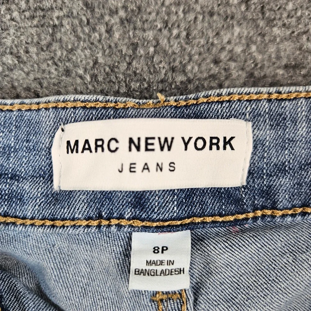 Marc New York High Rise‎ Flare Jeans Medium Wash Front Seam 8P NWT